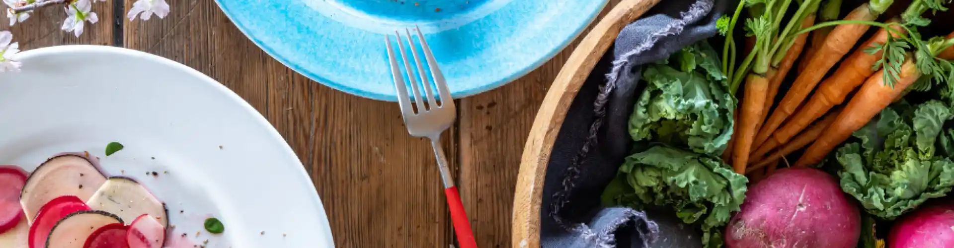 Culinária à base de plantas com vegetais de raiz